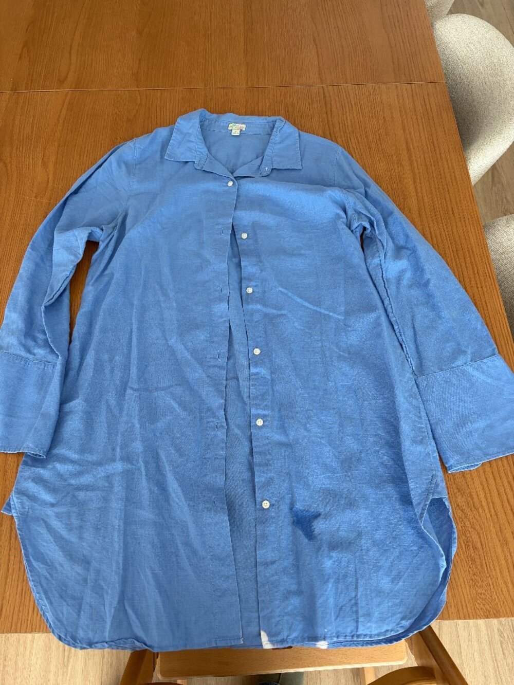 J Crew Shirt Dress M blue
